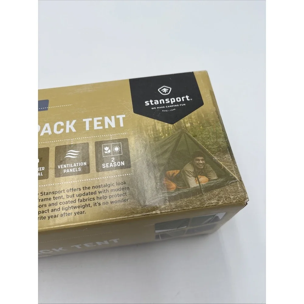 Stansport Scout Take Cover Backpack Tent New In Box 6ft 6in By 4ft 6in 2‎ Person